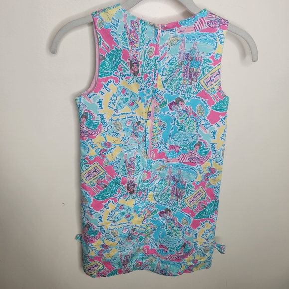Lilly Pulitzer Shift Dress Girls 10 "In The Beginning" Print - Picture 2 of 6